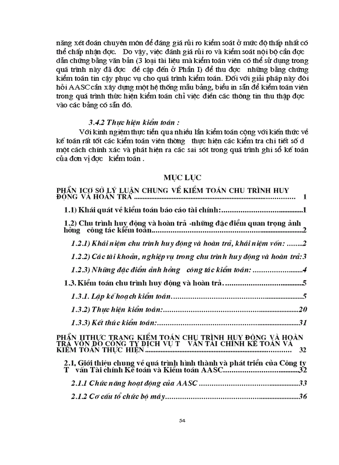 image for page Công việc Kiểm toán chu trình H động và H trả trong Kiểm toán Báo cáo tài chính ở Công ty dịch vụ tài chính Kế toán và Kiểm toán AASC