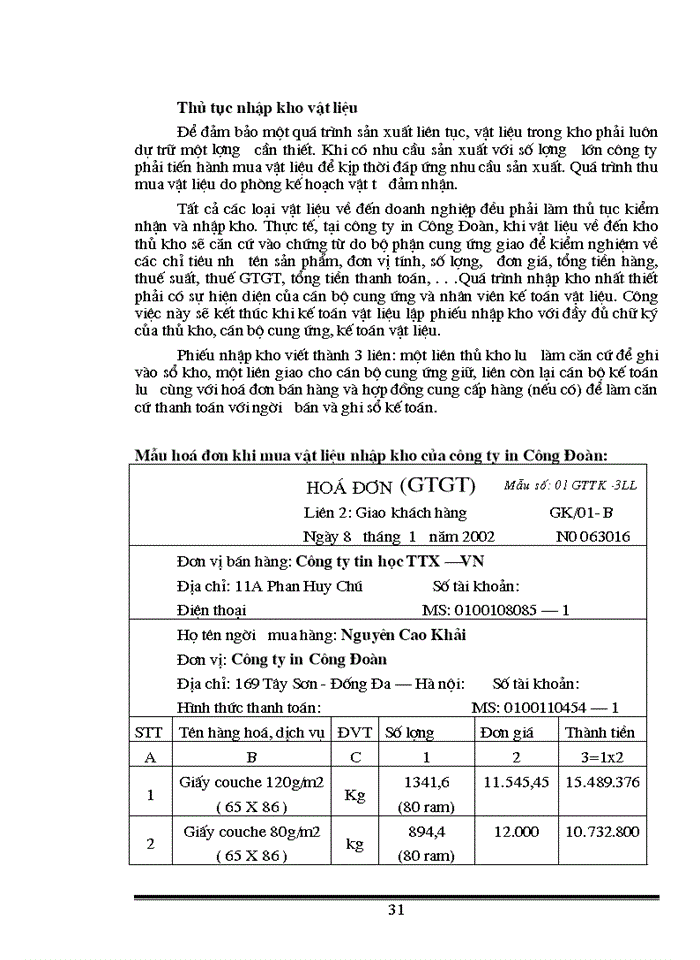 image for page Tổ chức hạch toán Kế toán Nguyên vật liệu ở Công ty In Công Đoàn