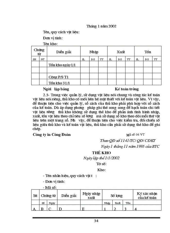 image for page Tổ chức hạch toán Kế toán Nguyên vật liệu ở Công ty In Công Đoàn