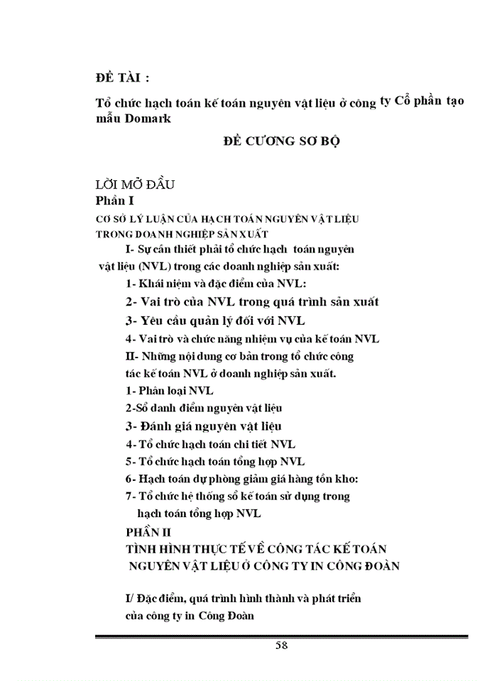 image for page Tổ chức hạch toán Kế toán Nguyên vật liệu ở Công ty In Công Đoàn