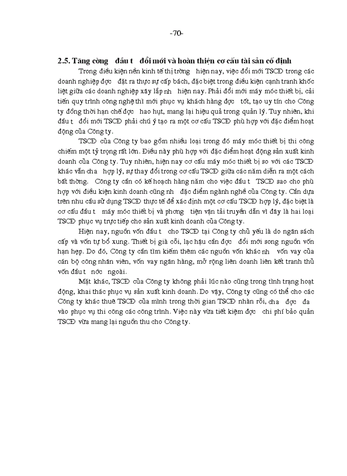 image for page Hoàn thiện hạch toán Tài sản cố định với việc nâng cao hiệu quả sử dụng Tài sản cố định tại Công ty Xây dựng số 2 VINACONCO2