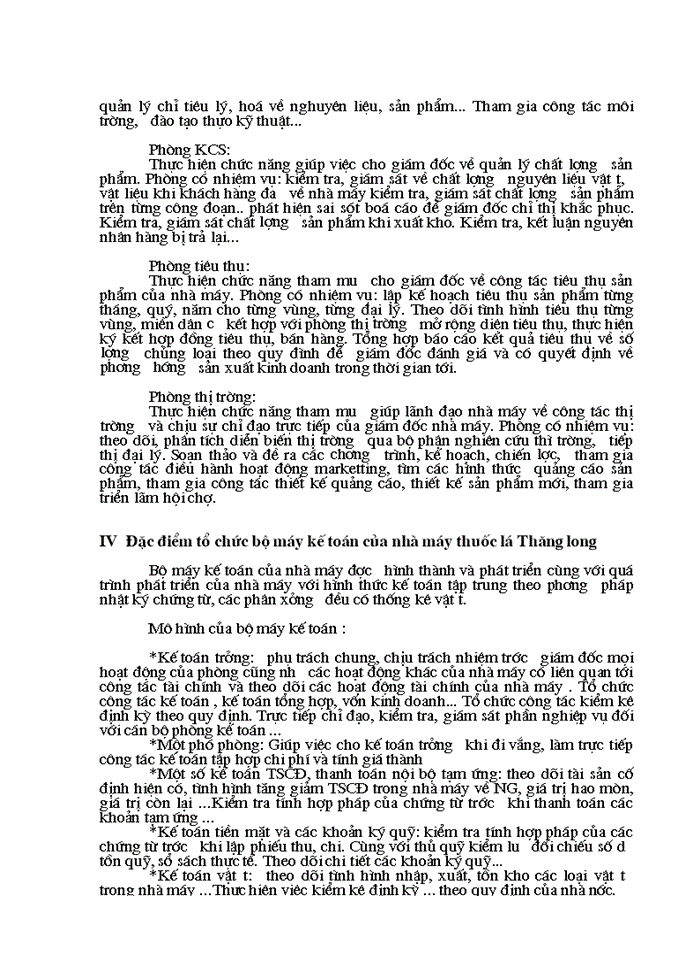 image for page Công tác hạch toán Kế toán Nguyên vật liệu Công cụ dụng cụ tại Nhà máy Thuốc lá Thăng Long