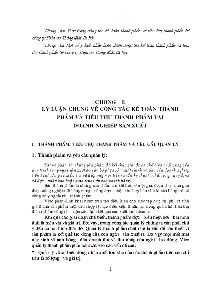 Kế toán hạch toán thành phẩm và Tiêu thụ Thành phẩm ở Công ty Điện cơ Thống Nhất HN