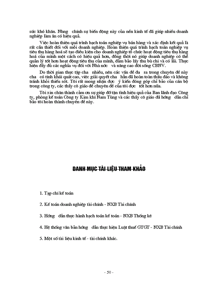 image for page Tổ chức Kế toán bán hàng và xác định kết quả tại Công ty Trách nhiệm Hữu hạn Nam Tùng