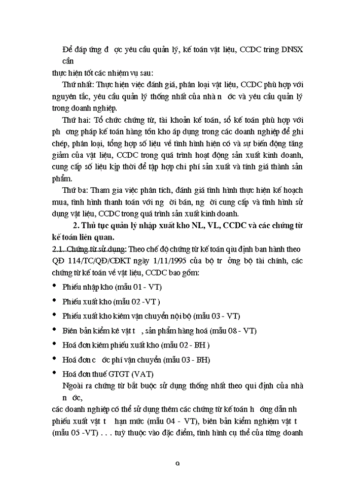 image for page Tổ chức công tác Kế toán Nguyên vật liệu Công cụ dụng cụ ở Công ty Công trình giao thông 1 HN