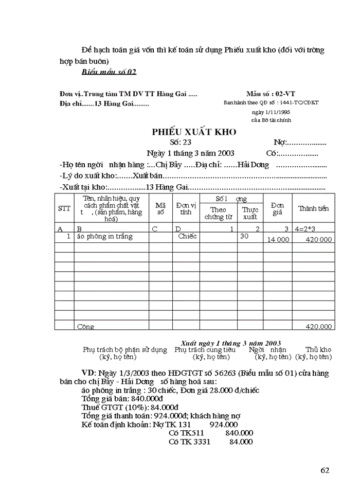image for page THS Hoàn thiện Kế toán nghiệp vụ bán hàng tại Công ty Thương mại Dịch vụ Thời trang Hà Nội
