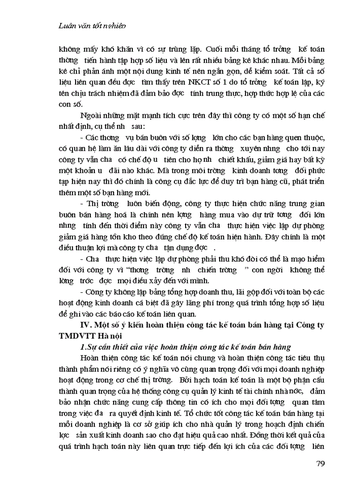 image for page THS Hoàn thiện Kế toán nghiệp vụ bán hàng tại Công ty Thương mại Dịch vụ Thời trang Hà Nội