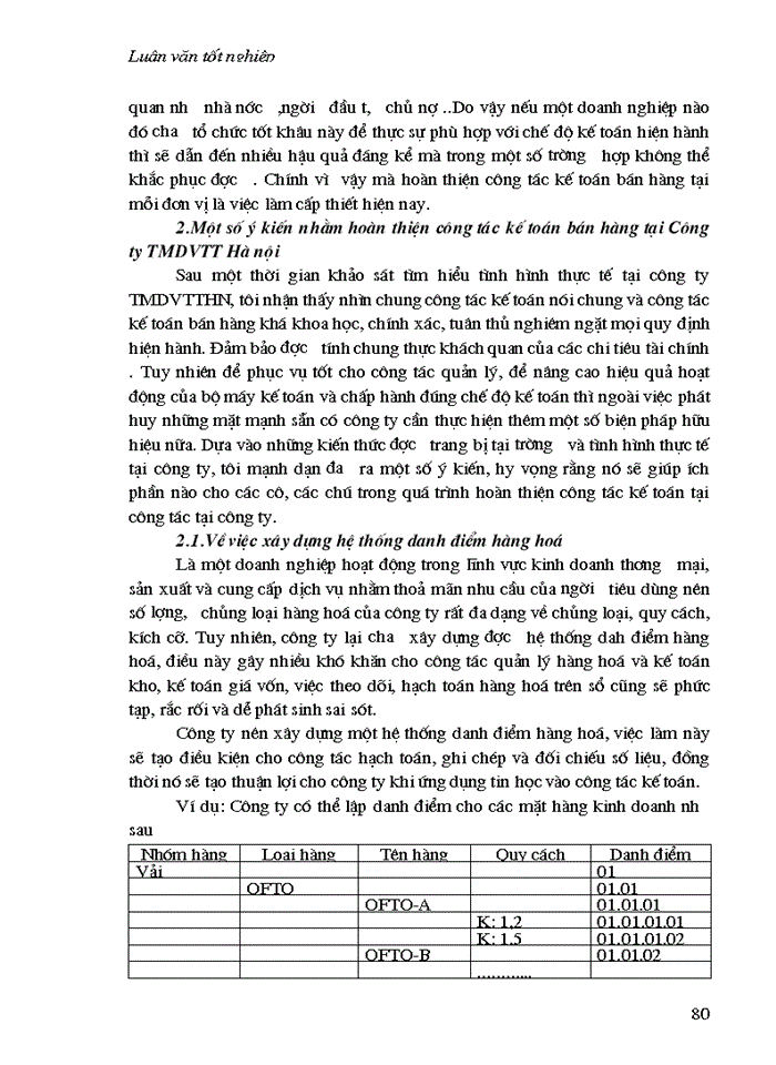 image for page THS Hoàn thiện Kế toán nghiệp vụ bán hàng tại Công ty Thương mại Dịch vụ Thời trang Hà Nội