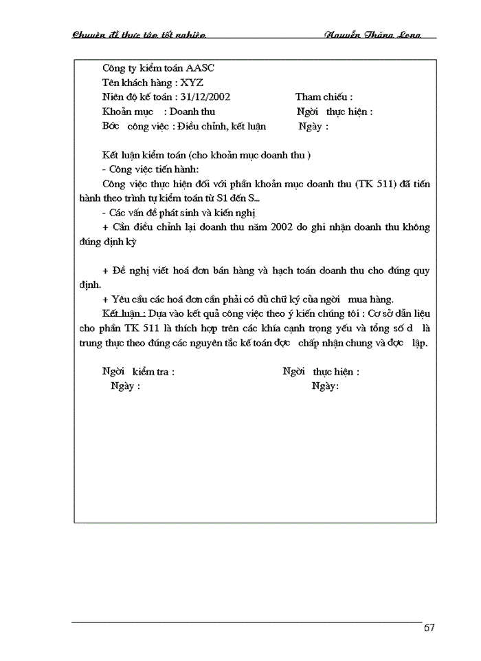 image for page Kiểm toán chu trình bán hàng thu tiền trong Kiểm toán Báo cáo tài chính do AASC thực hiện