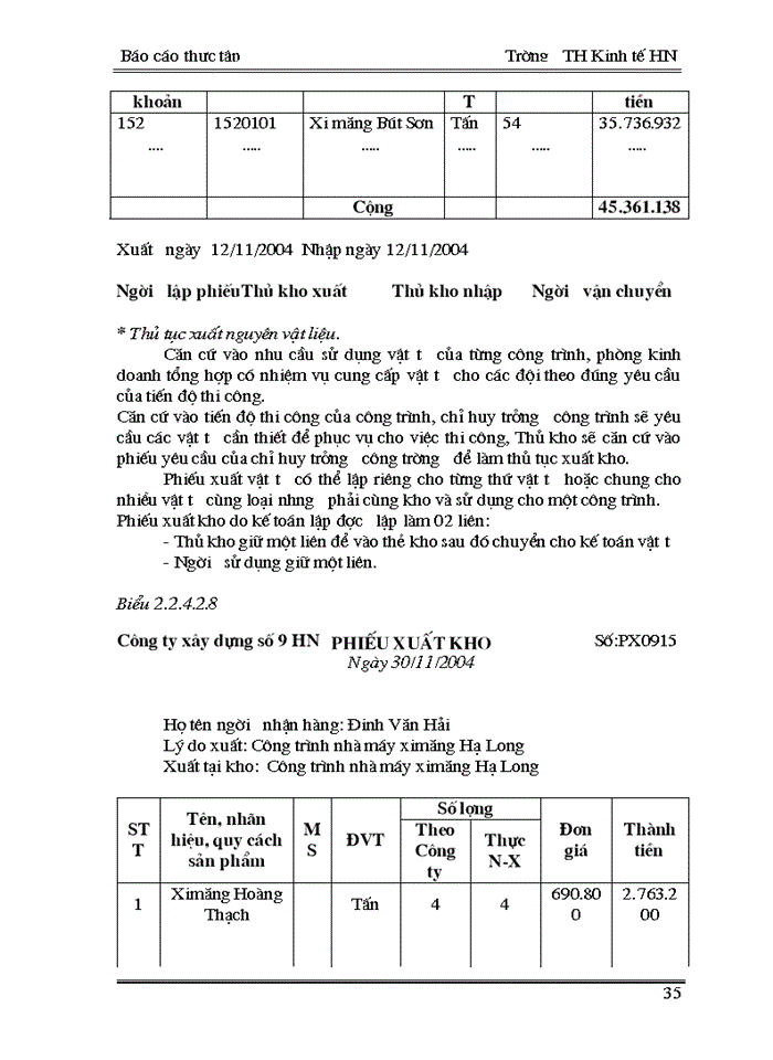image for page Tổ chức công tác Kế toán Nguyên vật liệu của Công ty Xây dựng số 9 Hà Nội