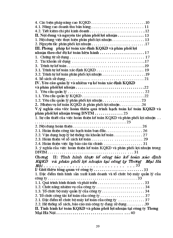 image for page Hoàn thiện Kế toán xác định Kết quả Kinh doanh và phân phối lợi nhuận trong Doanh nghiệp Thương mại Công ty Thương mại Hà Nội