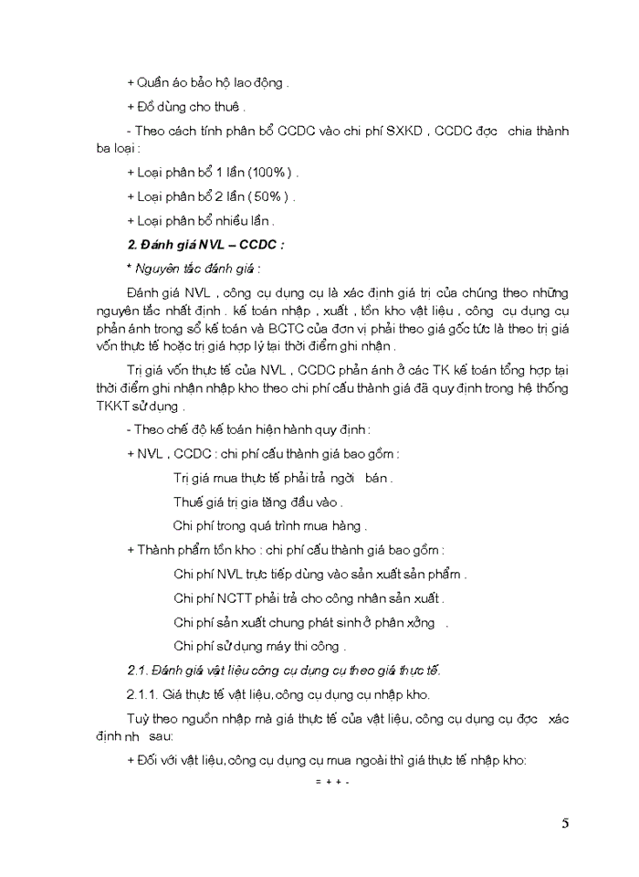 image for page Kế toán Nguyên vật liệu Công cụ dụng cụ ở Công ty Xây dựng Hương Giang - bộ quốc phòng