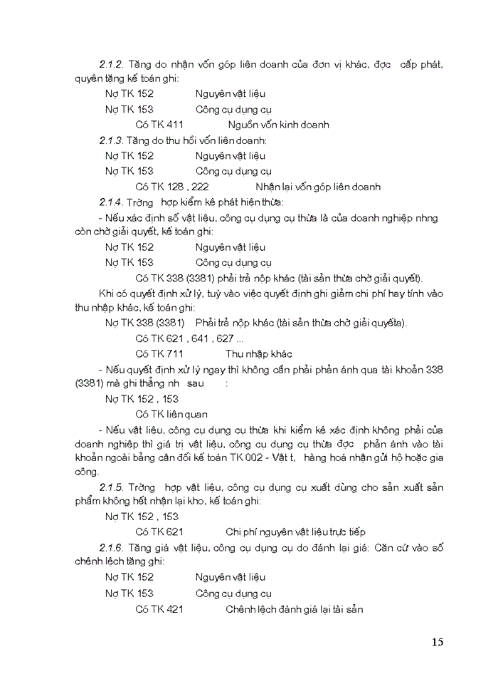 image for page Kế toán Nguyên vật liệu Công cụ dụng cụ ở Công ty Xây dựng Hương Giang - bộ quốc phòng