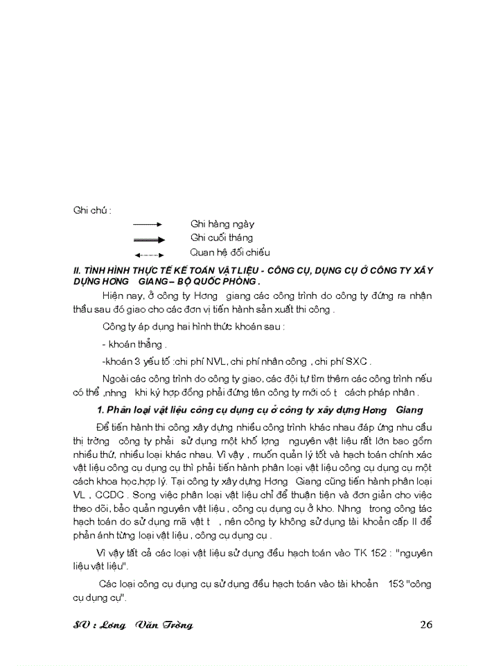 image for page Kế toán Nguyên vật liệu Công cụ dụng cụ ở Công ty Xây dựng Hương Giang - bộ quốc phòng