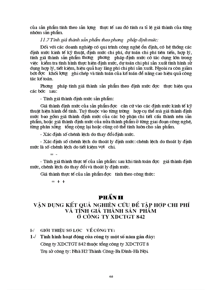 image for page THS Kế toán Chi phí sản xuất và tính Giá thành sản phẩm Xây dựng tại Công ty Xây dựng công trình giao thông 842