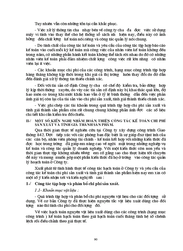 image for page THS Kế toán Chi phí sản xuất và tính Giá thành sản phẩm Xây dựng tại Công ty Xây dựng công trình giao thông 842