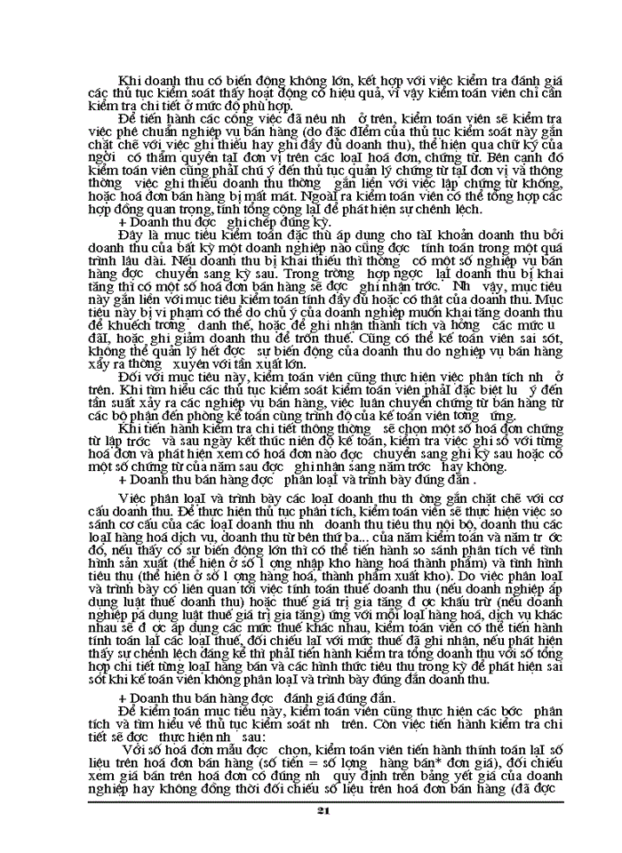 image for page Công tác Kiểm toán chu trình bán hàng và thu tiền trong Kiểm toán Báo cáo tài chính ở Công ty DVTV tài chính Kế toán và Kiểm toán