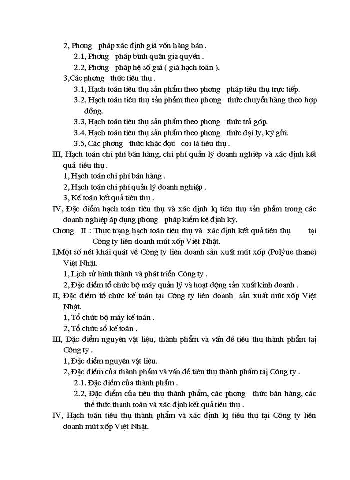 image for page Hoàn thiện công tác hạch toán Tiêu thụ Thành phẩm và xác định kết quả tiêu thụ tại Công ty Liên Doanh mứt xốp Việt Nhật