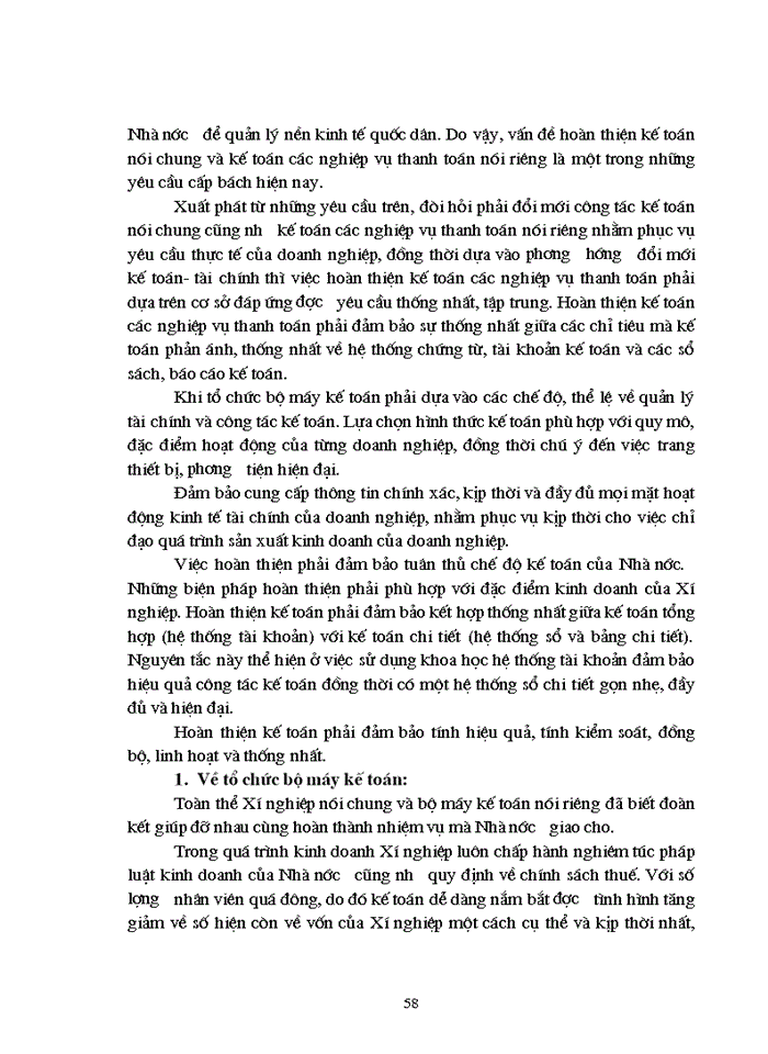 image for page Kế toán các nghiệp vụ thanh toán phân tích tình hình và khả năng thanh toán của X nghiệp khảo sát Xây dựng Điện 1