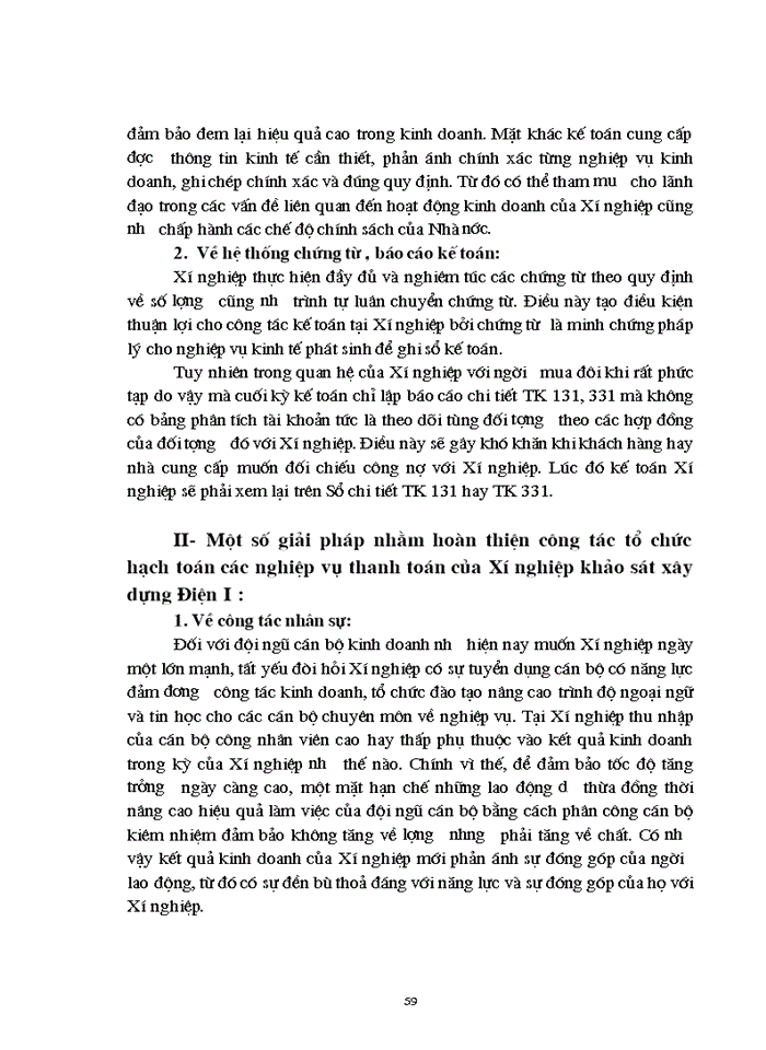image for page Kế toán các nghiệp vụ thanh toán phân tích tình hình và khả năng thanh toán của X nghiệp khảo sát Xây dựng Điện 1