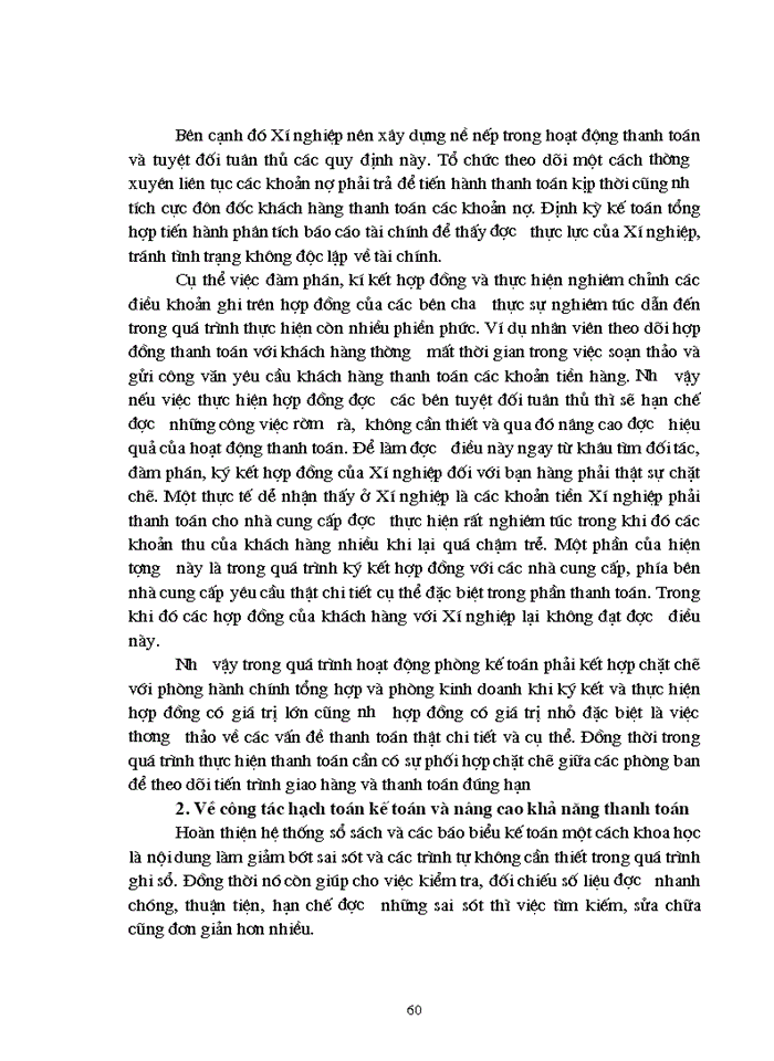 image for page Kế toán các nghiệp vụ thanh toán phân tích tình hình và khả năng thanh toán của X nghiệp khảo sát Xây dựng Điện 1