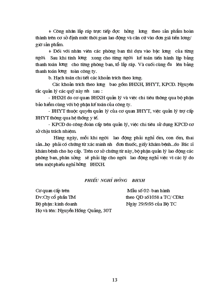 image for page Hạch toán tiền lương và các khoản trích theo lương tại cổ phần Thương mại và đầu tư phát triền công nghệ mới