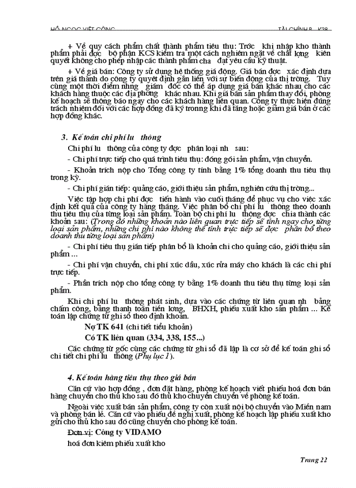 image for page Tổ chức Tiêu thụ Thành phẩm ở Công ty VIDAMO Hà Nội trong điều kiện nền Kinh tế Thị trường