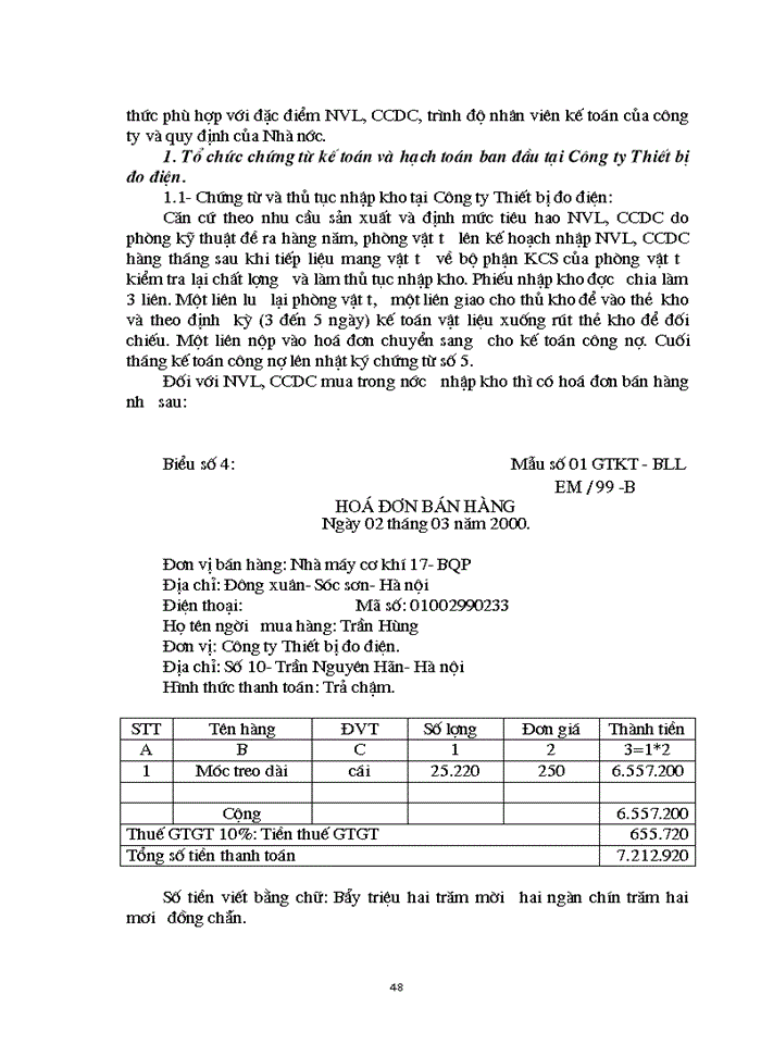 image for page Tổ chức hạch toán Nguyên vật liệu Công cụ dụng cụ tại Công ty Thiết bị đo Điện