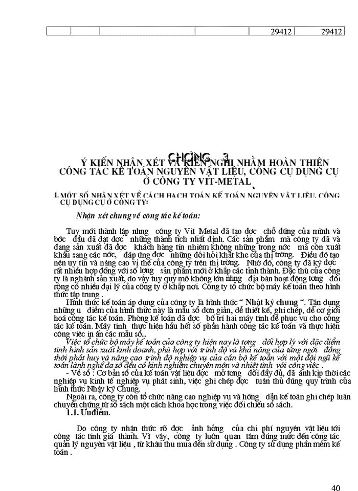 image for page Tổ chức Kế toán Nguyên vật liệu Công cụ dụng cụ tại Công ty Vit Metai
