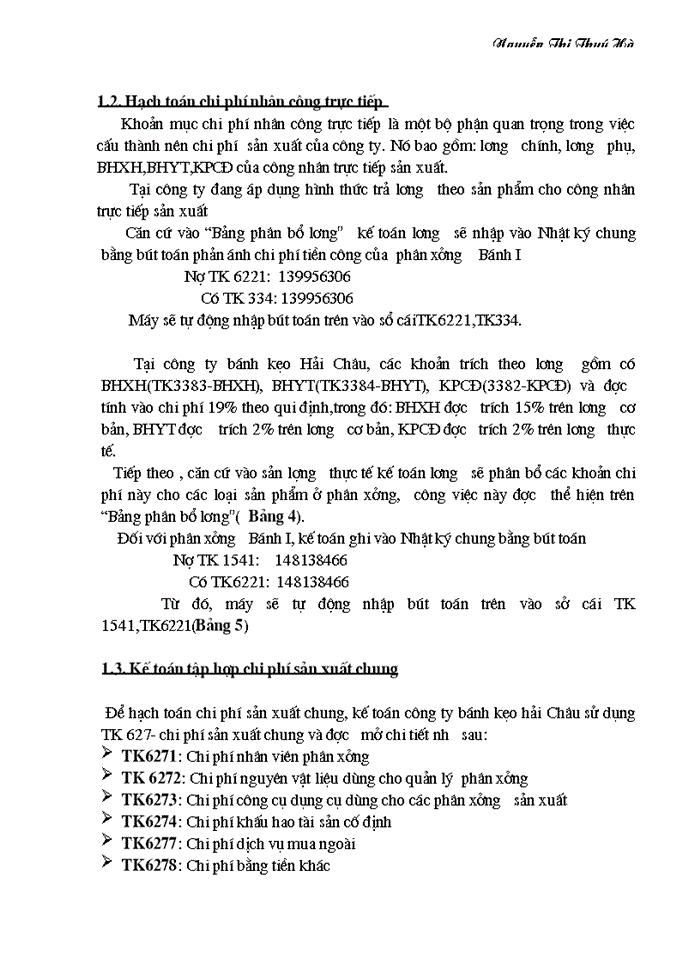 image for page Hoàn thiện tổ chức hạch toán Kế toán Chi phí sản xuất và tính Giá thành sản phẩm ở Công ty Bánh kẹo Hải Châu