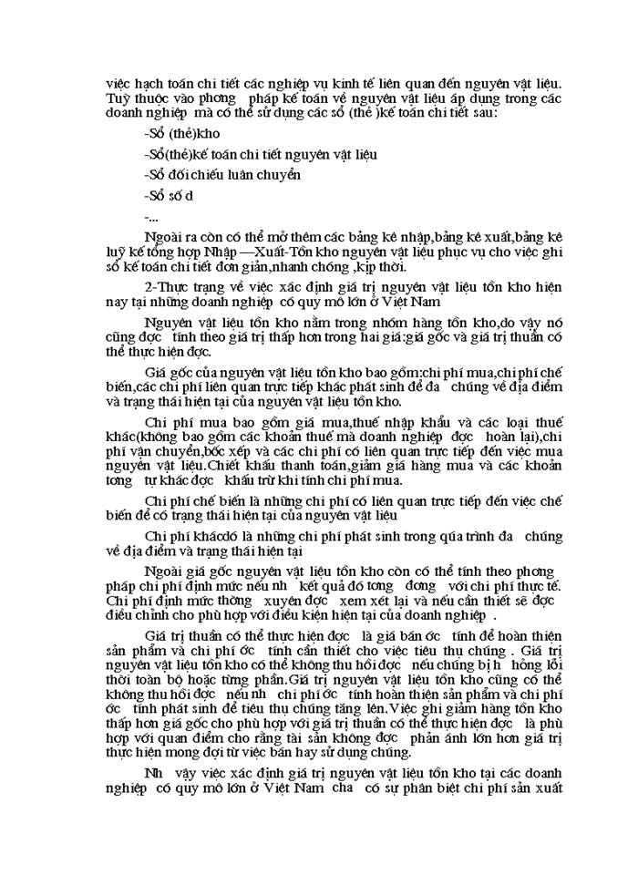 image for page Hoàn thiện công tác Kế toán Nguyên vật liệu trong các Doanh nghiệp hiện nay và Một số đề xuất
