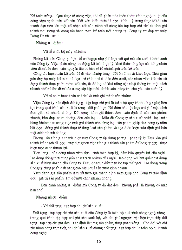 image for page Hạch toán Chi phí sản xuất và tính Giá thành sản phẩm với công tác quản trị doanh nghiệp tại Công ty xe đạp xe máy Đống Đa Hà Nội