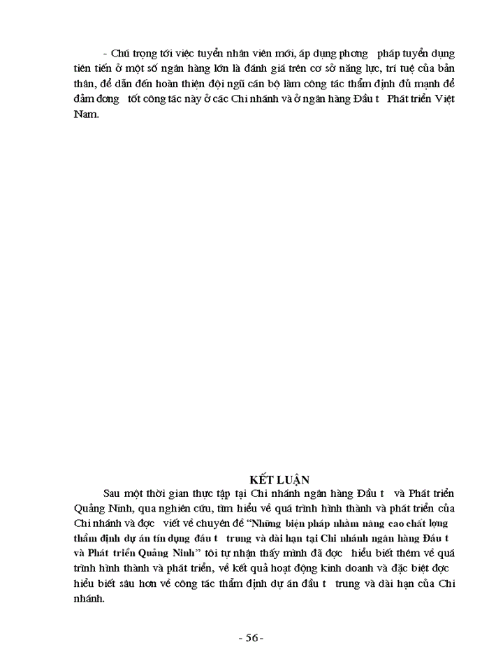 image for page Nâng cao chất lượng thẩm định tài chính dự án đầu tư tín dụng trung và dài hạn tại chi nhánh Ngân hàng đầu tư và Phát triển Quảng Ninh