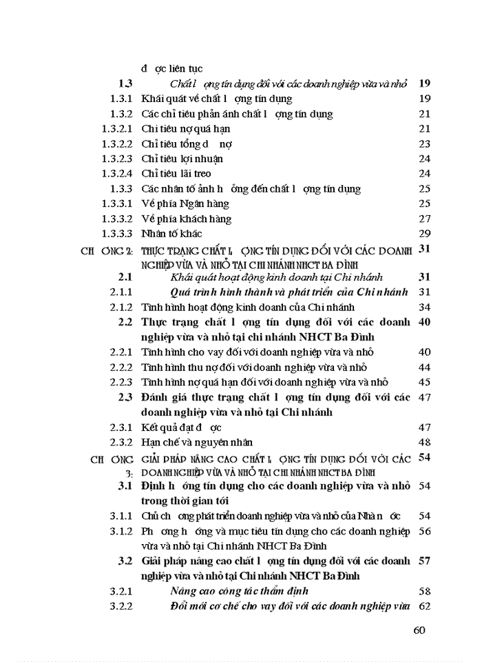 image for page Giải pháp nâng cao chất lượng tín dụng đối với các doanh nghiệp vừa và nhỏ tại chi nhánh Ngân hàng Công thương Ba Đình