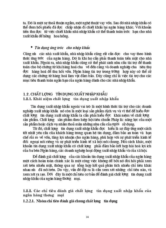 image for page Một số Giải pháp nhằm nâng cao chất lượng tín dụng Xuất nhập khẩu tại chi nhánh ngân hàng Công thương khu vực Đống Đa