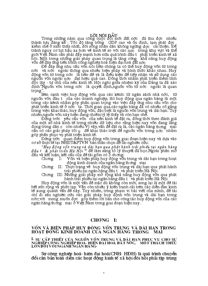 image for page Huy động vốn trung và dài hạn qua phát hành trái phiếu tại Ngân Hàng Đầu tư và Phát triển HàNội