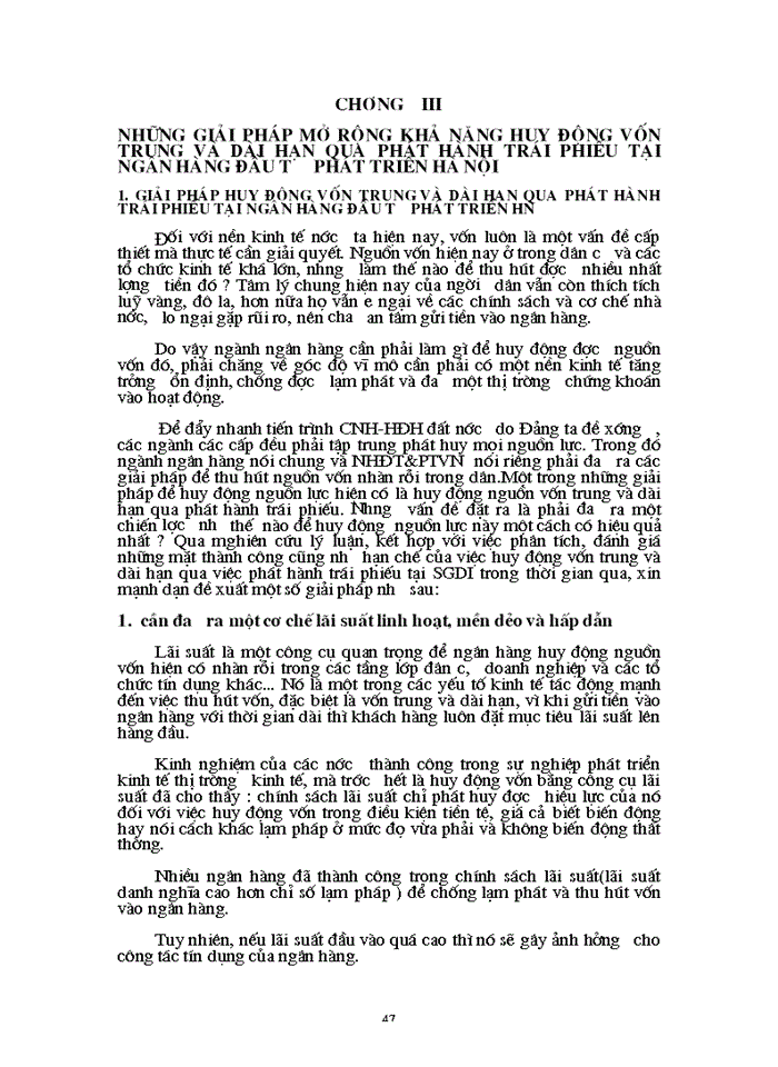 image for page Huy động vốn trung và dài hạn qua phát hành trái phiếu tại Ngân Hàng Đầu tư và Phát triển HàNội