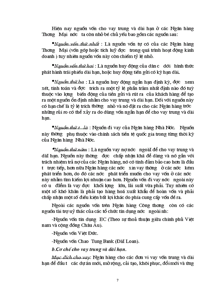 image for page Những Giải pháp nhằm nâng cao hoạt động tín dụng trung dài hạn tại chi nhánh Ngân hàng Công thương Ba Đình