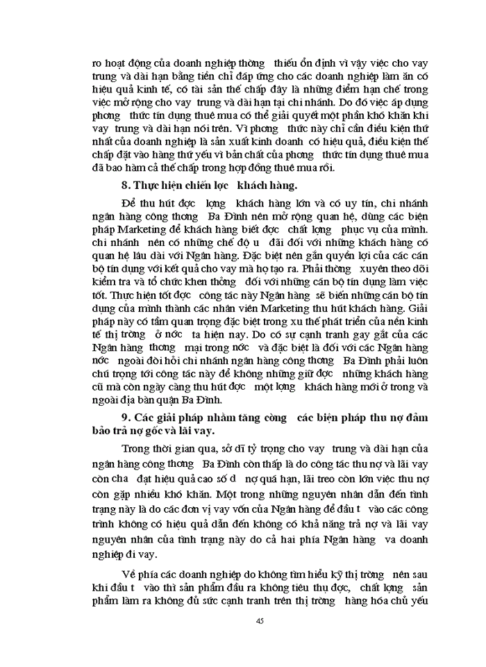 image for page Những Giải pháp nhằm nâng cao hoạt động tín dụng trung dài hạn tại chi nhánh Ngân hàng Công thương Ba Đình