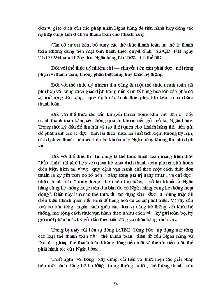 image for page Giải pháp mở rộng và hoàn thiện công tác thanh toán không dùng tiền mặt tại chi nhánh Ngân hàng Công thương Đống Đa
