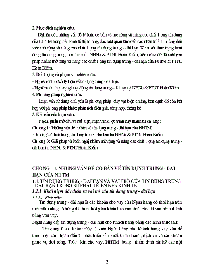 image for page Giải pháp mở rộng và nâng cao chất lượng tín dụng trung dài hạn tại Ngân Hàng Nông nghiệp và Phát triển Nông thôn Hoàn Kiếm