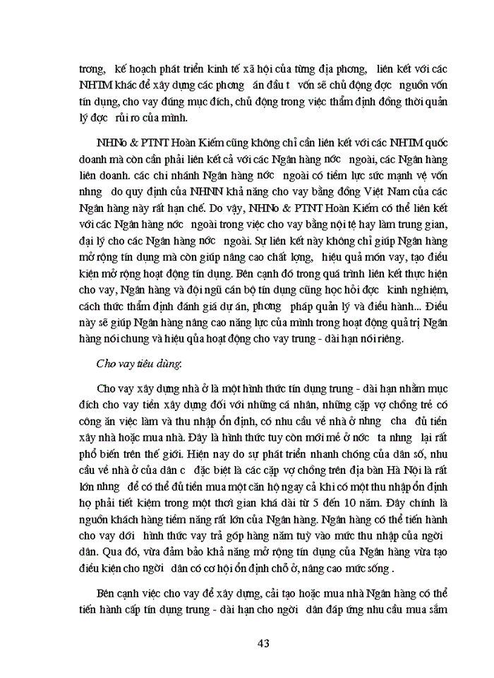 image for page Giải pháp mở rộng và nâng cao chất lượng tín dụng trung dài hạn tại Ngân Hàng Nông nghiệp và Phát triển Nông thôn Hoàn Kiếm
