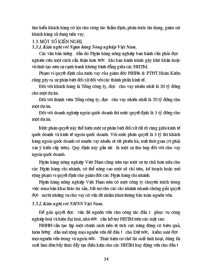 image for page Giải pháp mở rộng và nâng cao chất lượng tín dụng trung dài hạn tại Ngân Hàng Nông nghiệp và Phát triển Nông thôn Hoàn Kiếm