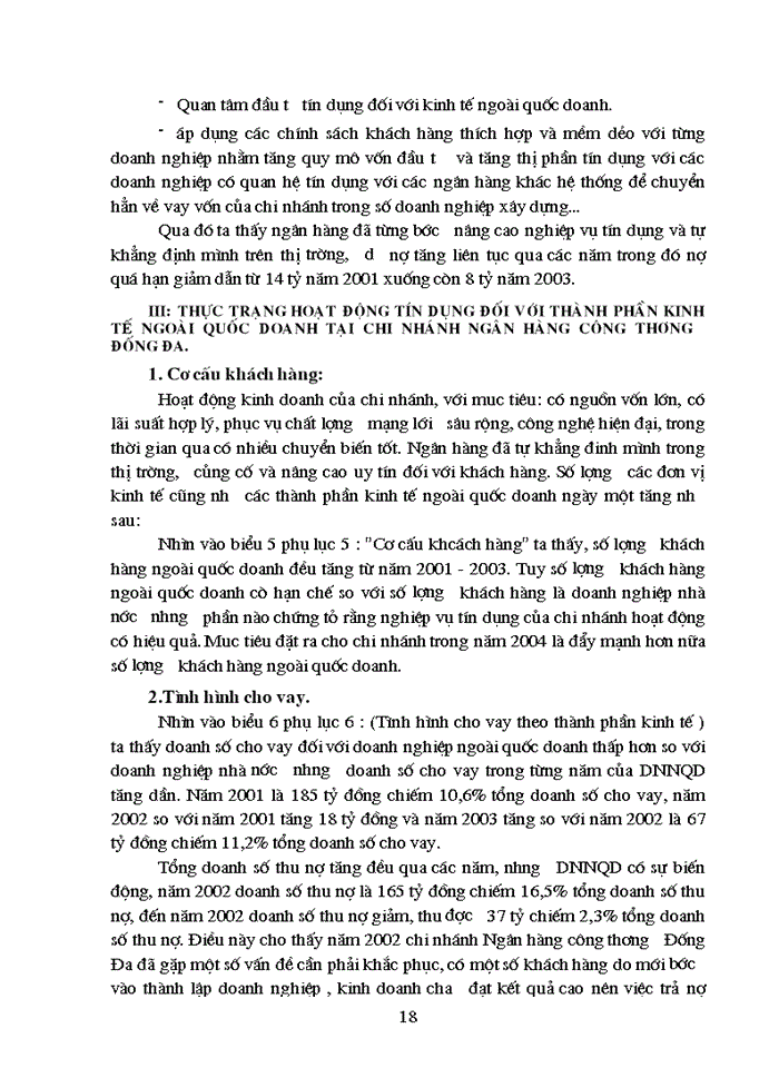 image for page Nâng cao hiệu quả tín dụng đối với thành phần kinh tế ngoài quốc doanh tại chi nhánh Ngân hàng Công thương - Đống Đa