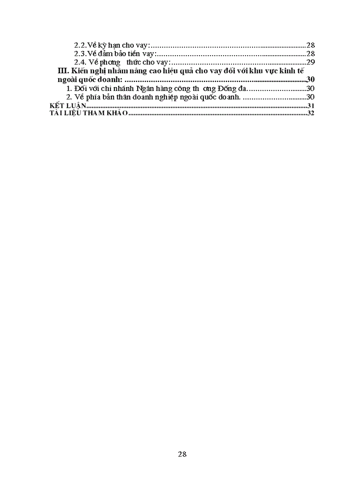 image for page Nâng cao hiệu quả tín dụng đối với thành phần kinh tế ngoài quốc doanh tại chi nhánh Ngân hàng Công thương - Đống Đa