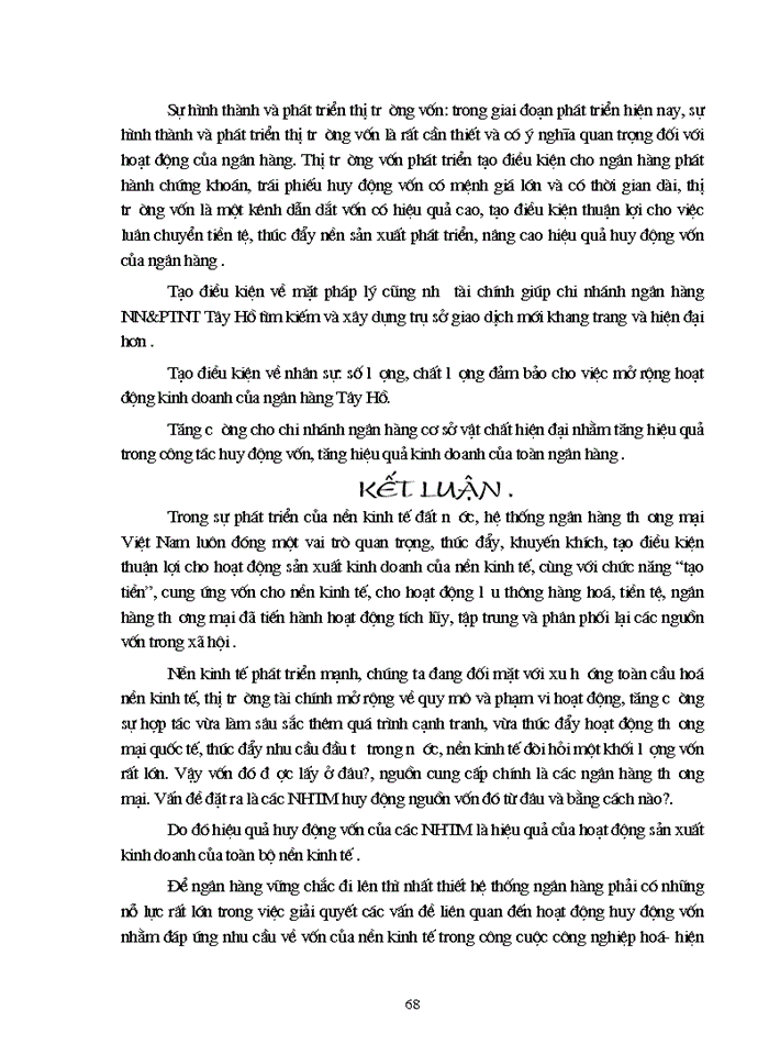 image for page Một số Giải pháp và kiến nghị nhằm nâng cao hiệu quả huy động vốn tại Ngân Hàng Nông nghiệp và Phát triển Nông thôn Tây Hồ