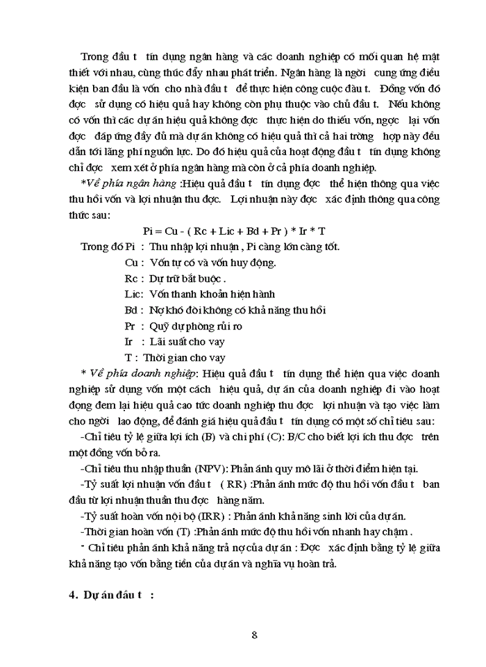 image for page Thực trạng thẩm định dự án đầu tư của Ngân Hàng Nông nghiệp và Phát triển Nông thôn Láng Hạ