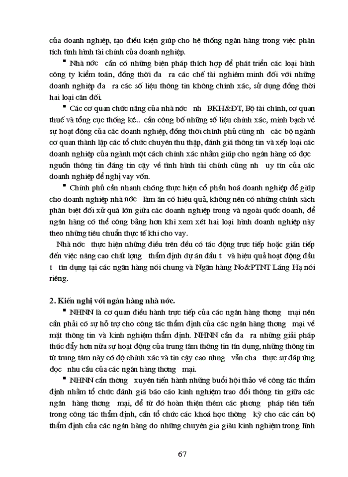 image for page Thực trạng thẩm định dự án đầu tư của Ngân Hàng Nông nghiệp và Phát triển Nông thôn Láng Hạ