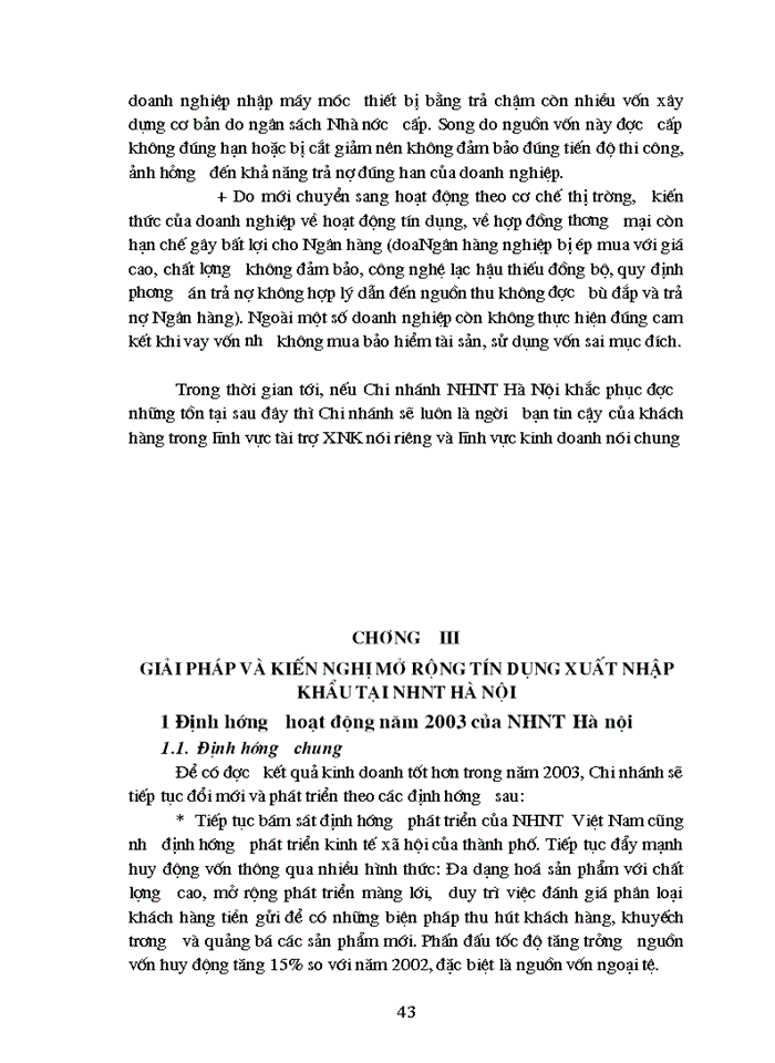 image for page Giải pháp mở rộng hoạt động tín dụng tài trợ Xuất nhập khẩu tại Ngân hàng Ngoại thương Hà Nội