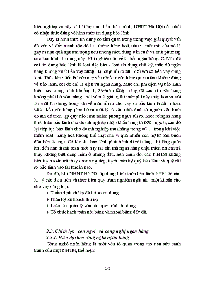 image for page Giải pháp mở rộng hoạt động tín dụng tài trợ Xuất nhập khẩu tại Ngân hàng Ngoại thương Hà Nội